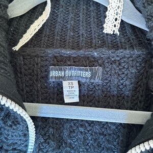 Black urban outfitters cropped  knitted jacket